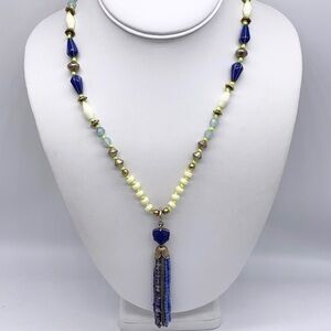 Stella & Dot Azure Tassel Necklace